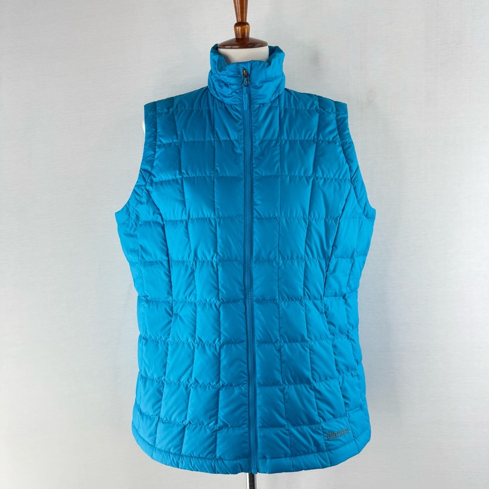 MARMOT Sol Atomic Blue Lightweight Quilted Down Puffer Vest NWT
